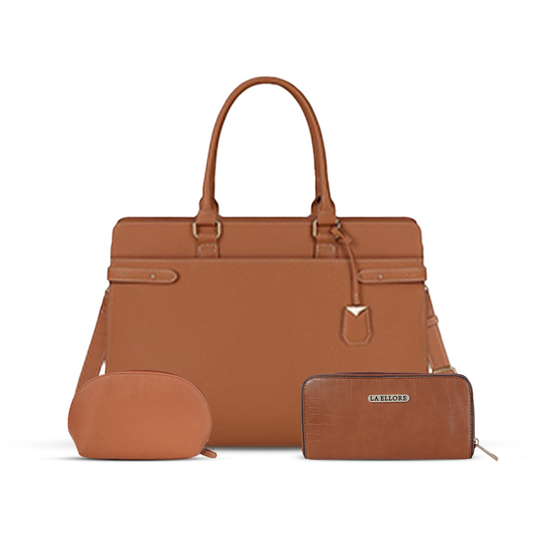 AQUA TOTE BAG + POUCH + WALLET