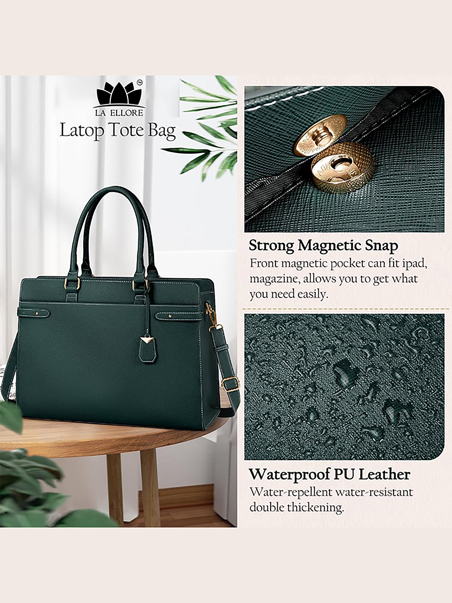 AQUA TOTE BAG + WALLET
