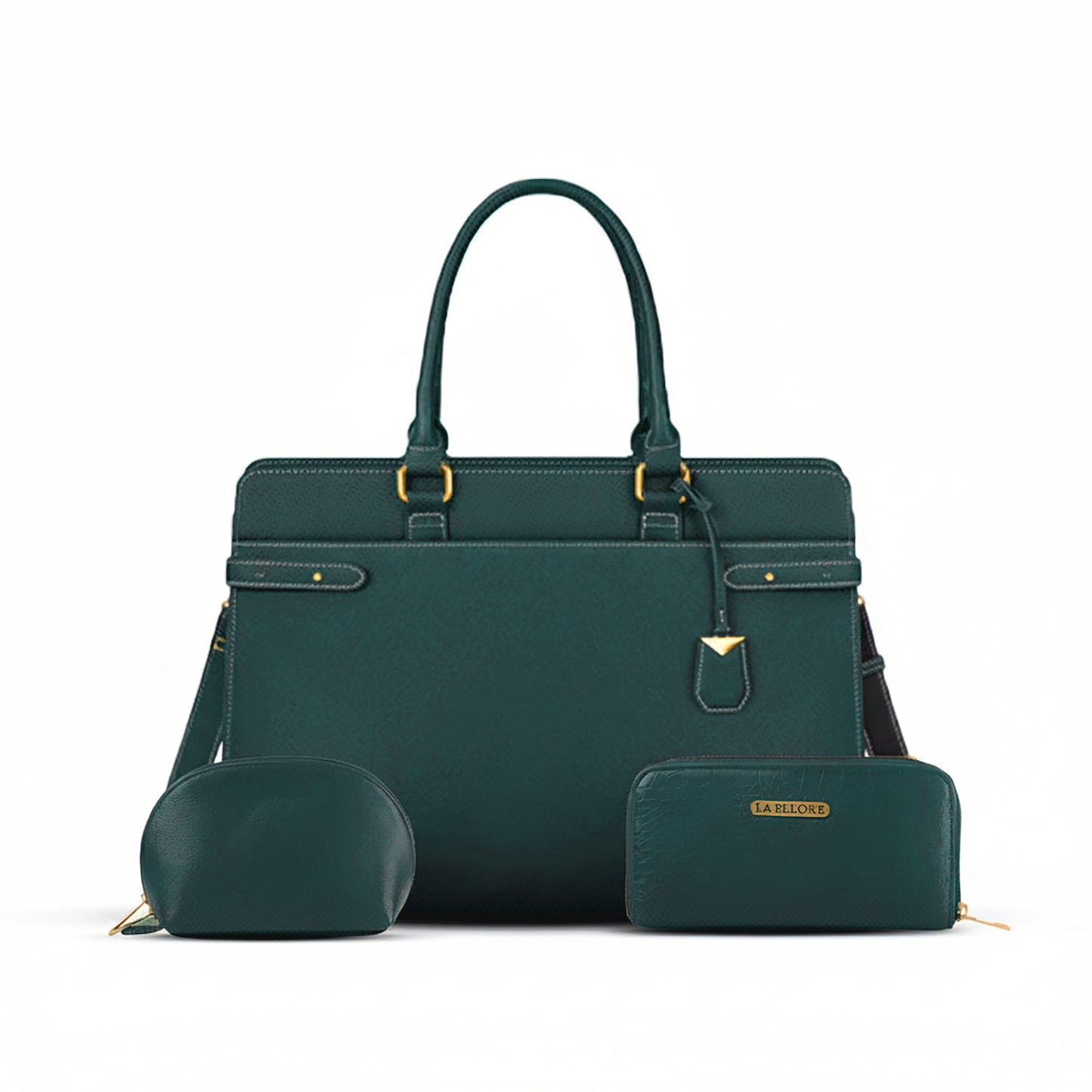 AQUA TOTE BAG + POUCH + WALLET